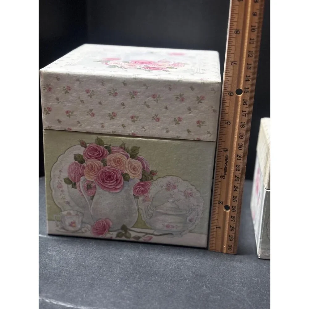 Legacy Publishing Bonnie Runge Art Work Floral Storage Boxes Set Of 2